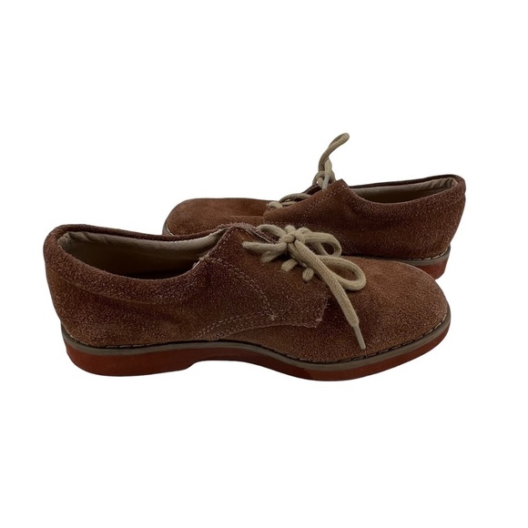 Nordstrom Brown Suede Lace Up Loafers Size 1 1/2 Boy’s - Picture 1 of 6
